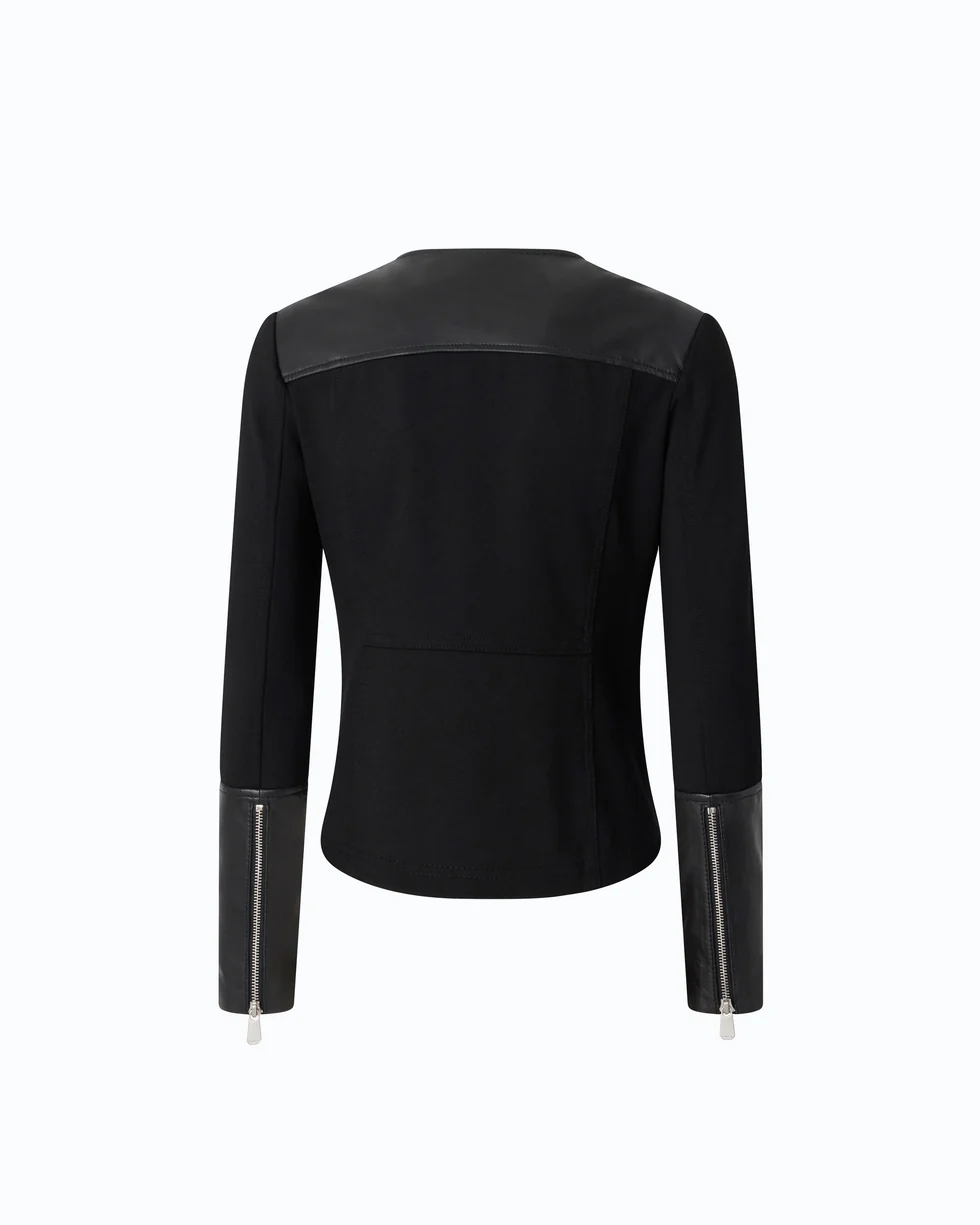 Giubbino biker ibrido 107294Y75K Z99 PINKO Nero limousine 