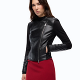 Giubbino biker ibrido 107294Y75K Z99 PINKO Nero limousine 