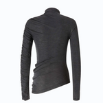 Maglia lupetto con fondo asimmetrico 107316A3H0 I76 PINKO Grigio corvo 