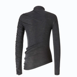 Maglia lupetto con fondo asimmetrico 107316A3H0 I76 PINKO Grigio corvo 