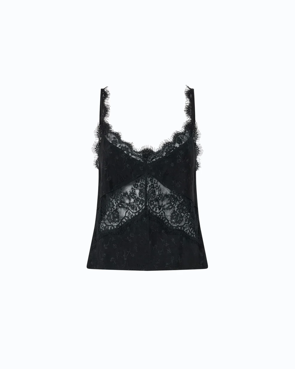 Top lingerie con pizzo 107319A3FC Z99 PINKO Nero limousine 