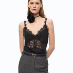 Top lingerie con pizzo 107319A3FC Z99 PINKO Nero limousine 