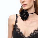 Top lingerie con pizzo 107319A3FC Z99 PINKO Nero limousine 