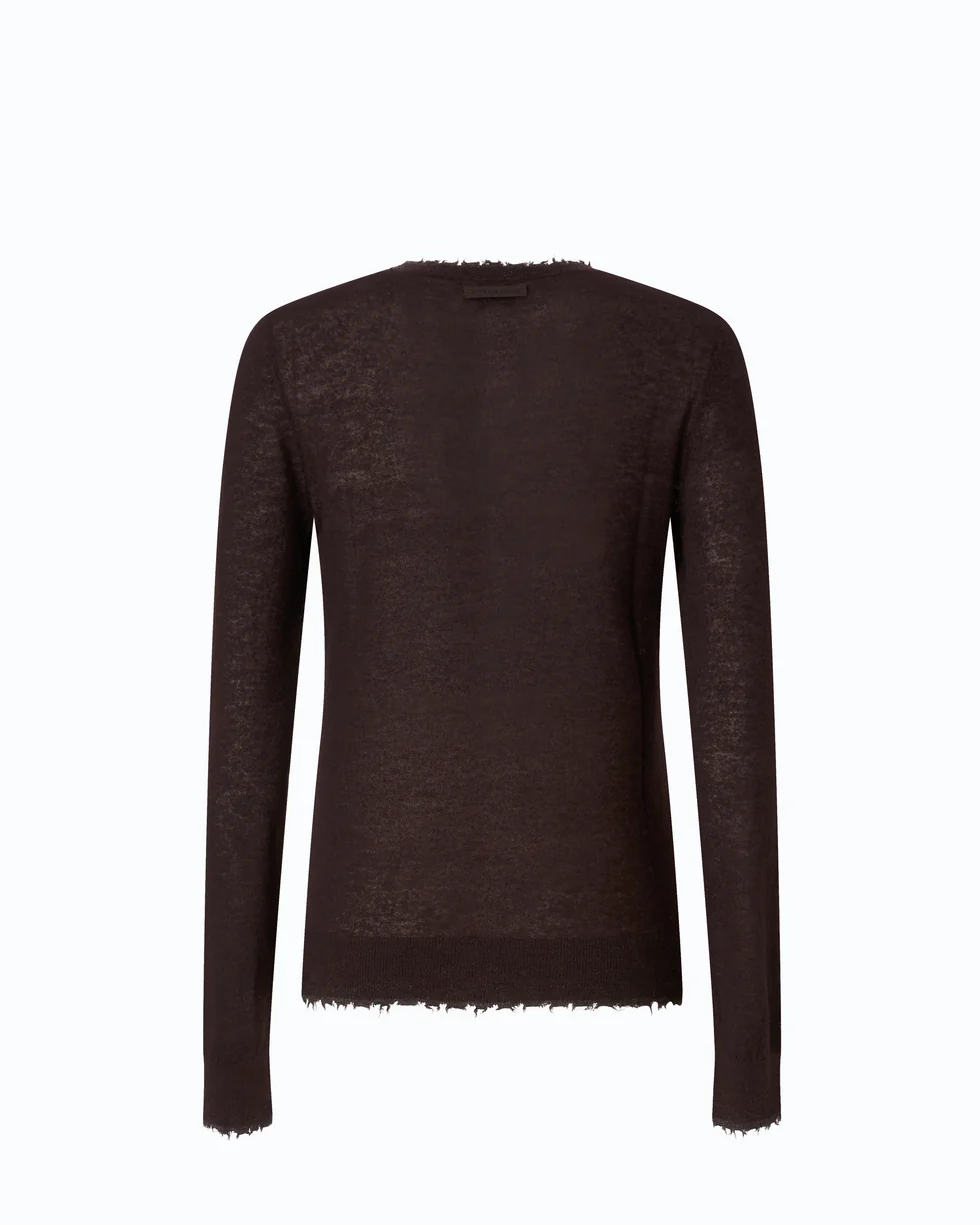 Maglia leggera in lana e cashmere 107328A3IQ M05 PINKO Marrone java 
