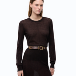 Maglia leggera in lana e cashmere 107328A3IQ M05 PINKO Marrone java 
