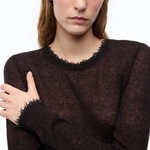 Maglia leggera in lana e cashmere 107328A3IQ M05 PINKO Marrone java 