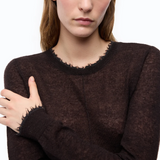 Maglia leggera in lana e cashmere 107328A3IQ M05 PINKO Marrone java 