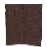 Foulard con logo monogram 107379A3JK L72 PINKO Marrone testa moro 