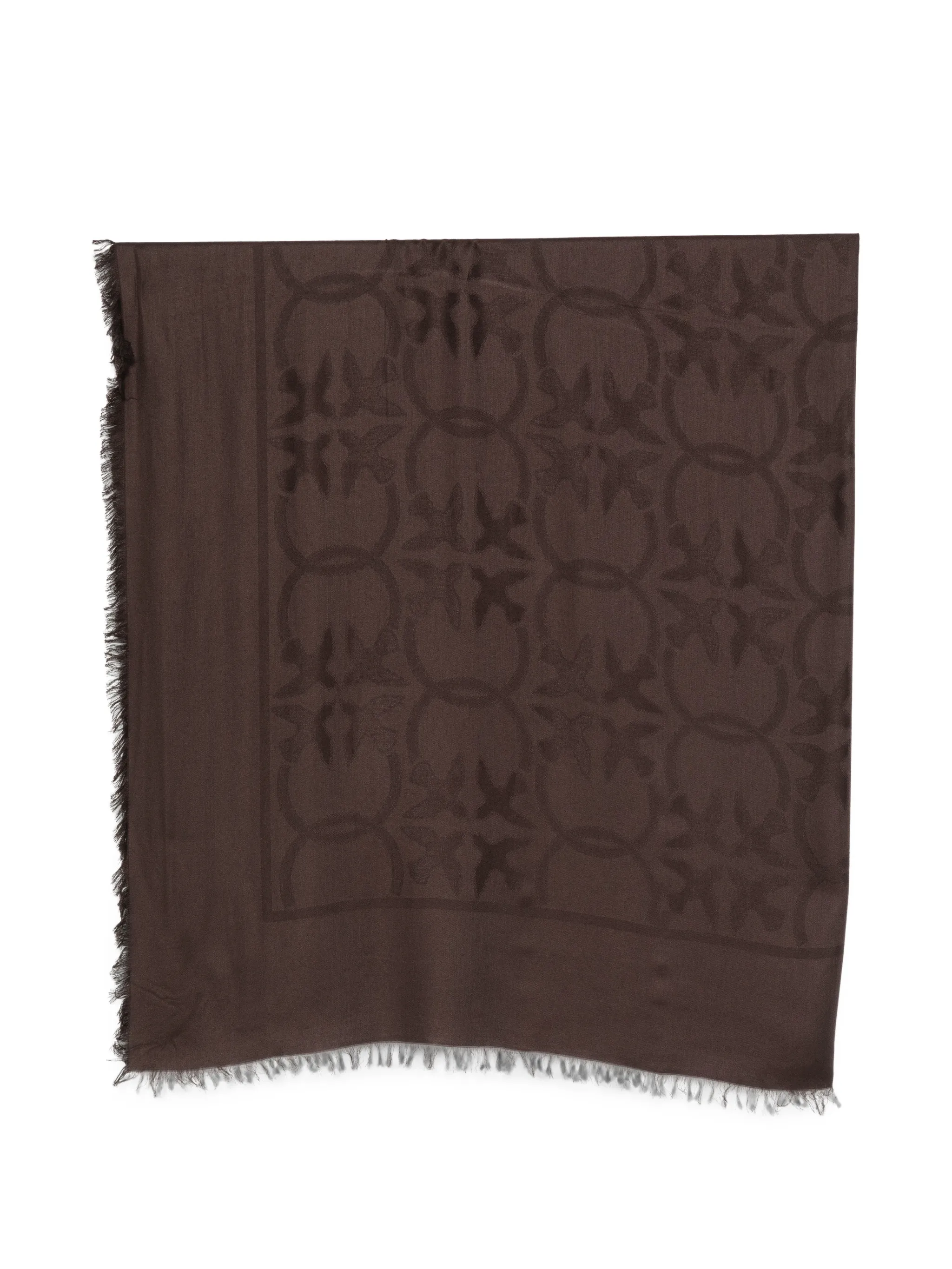 Foulard con logo monogram 107379A3JK L72 PINKO Marrone testa moro 