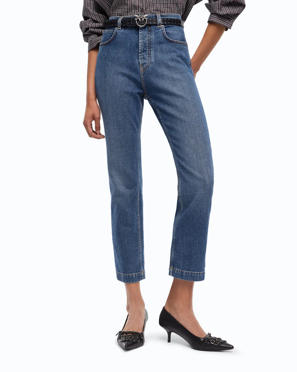 Jeans slim cropped 107385A3KA PJD PINKO Lavaggio medio 