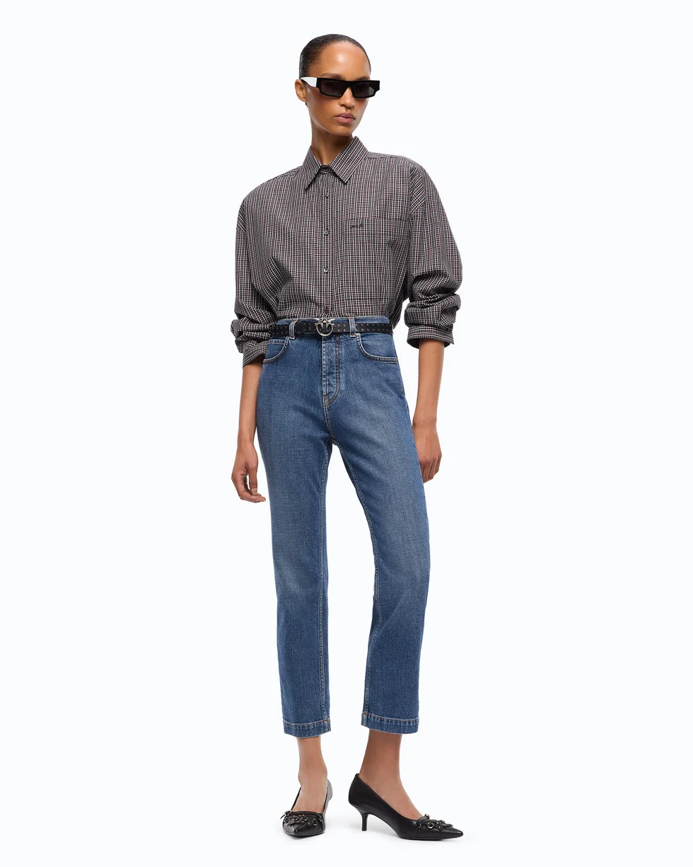 Jeans slim cropped 107385A3KA PJD PINKO Lavaggio medio 