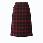 Gonna longuette a portafoglio a quadri 107420A3GN ZR4 PINKO Nero/rosso 