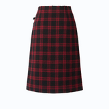 Gonna longuette a portafoglio a quadri 107420A3GN ZR4 PINKO Nero/rosso 