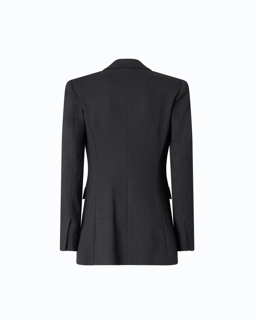 Giacca doppiopetto slim fit 107438A3AH I76 PINKO Grigio corvo 