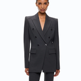 Giacca doppiopetto slim fit 107438A3AH I76 PINKO Grigio corvo 