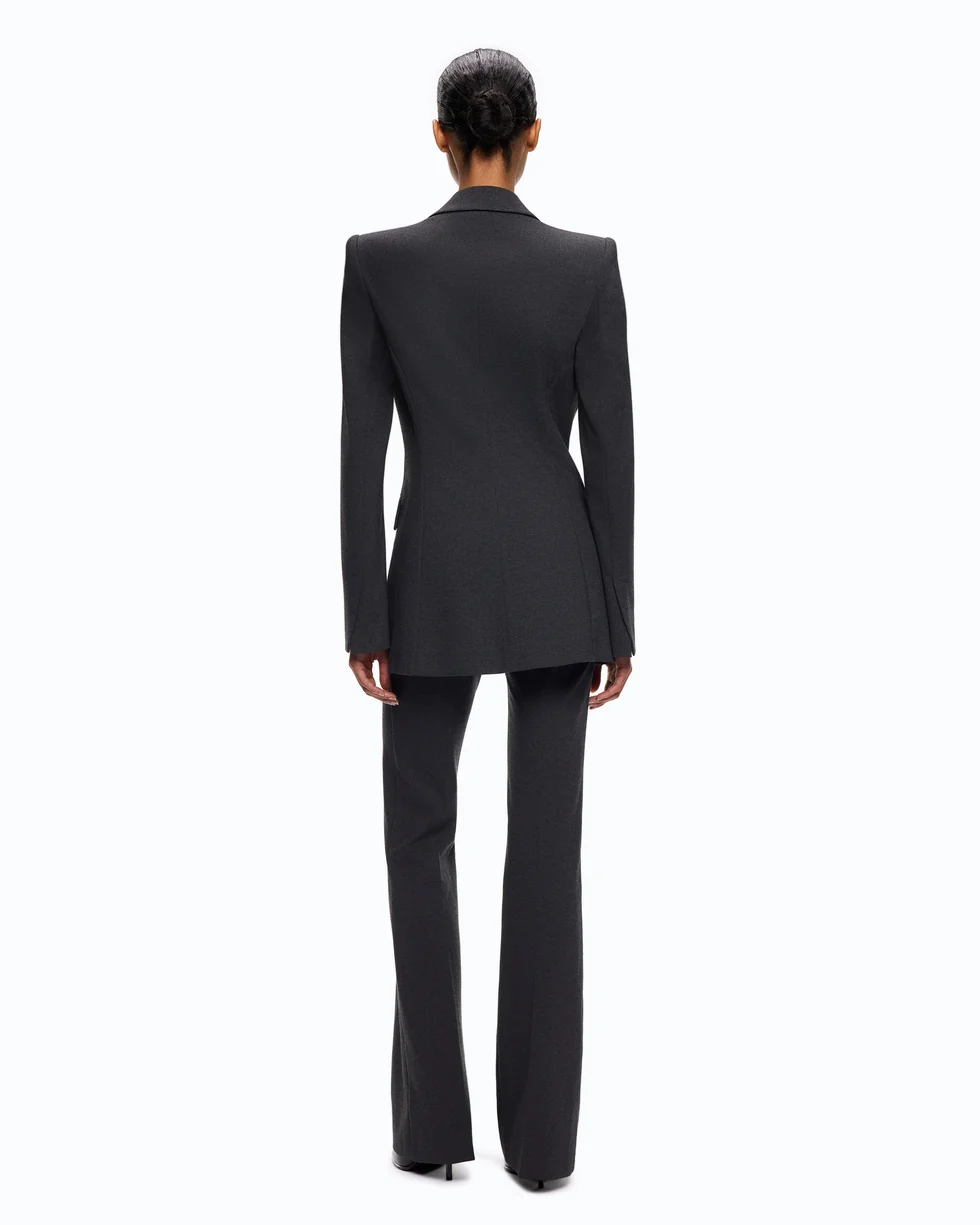 Giacca doppiopetto slim fit 107438A3AH I76 PINKO Grigio corvo 
