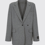 Giacca doppiopetto vestibilità over 107445A3JF I76 PINKO Grigio corvo 