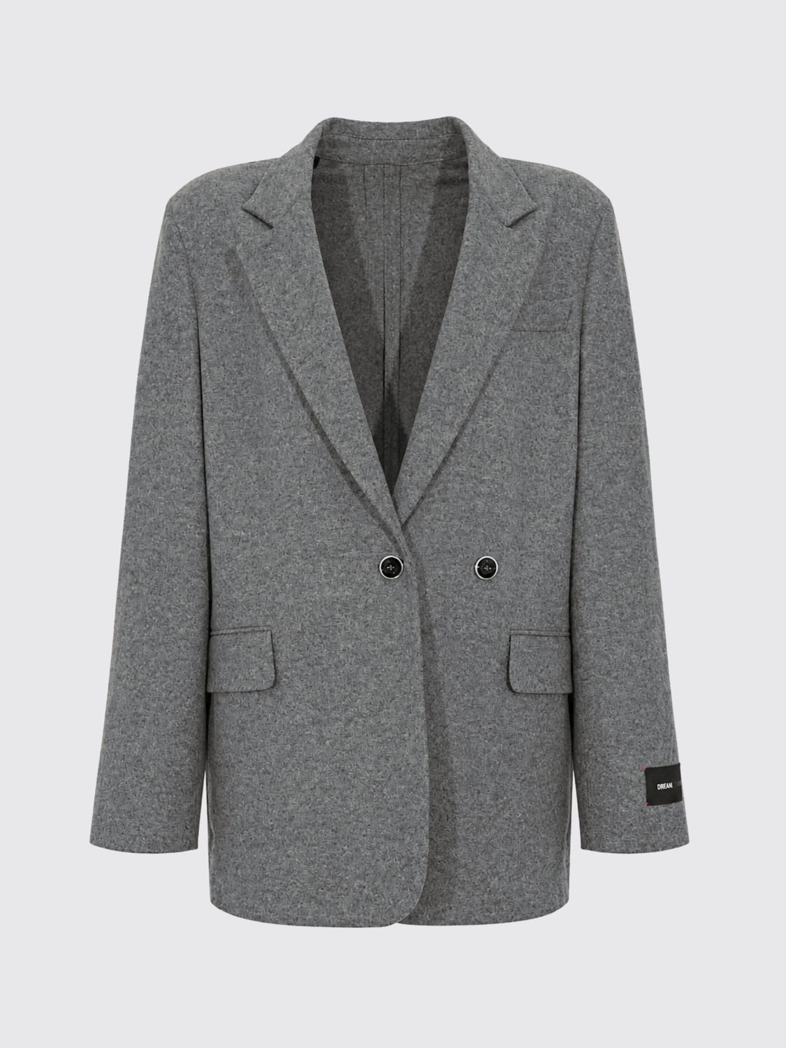 Giacca doppiopetto vestibilità over 107445A3JF I76 PINKO Grigio corvo 