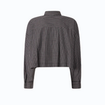 Camicia cropped a quadretti con cravatta 107453A3FQ ZF6 PINKO Nero/bianco/rosso 