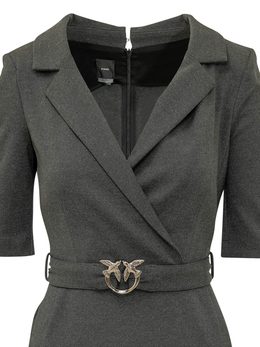 Abito aderente con cintura Love Birds 107475A3AH I76 PINKO Grigio corvo 