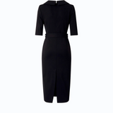 Abito aderente con cintura Love Birds 107475A3AH Z99 PINKO Nero limousine 