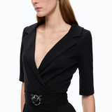 Abito aderente con cintura Love Birds 107475A3AH Z99 PINKO Nero limousine 