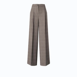 Pantaloni ampi a quadri 107476A3FF CYZ PINKO Beige/bordeaux/nero 