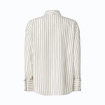 Camicia a righe con cravatta 107482A33Q ZZ1 PINKO Bianco/nero 