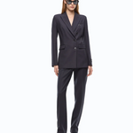 Giacca slim doppiopetto in misto lana 107513A3IF G03 PINKO Blu marino cupo 