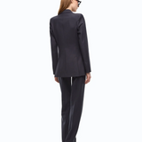 Giacca slim doppiopetto in misto lana 107513A3IF G03 PINKO Blu marino cupo 