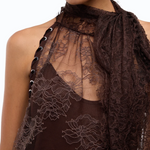 Top con schiena scoperta 107535A3GZ L72 PINKO Marrone testa moro 