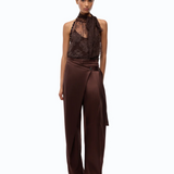 Top con schiena scoperta 107535A3GZ L72 PINKO Marrone testa moro 