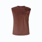 Blusa senza maniche in satin 107539A3GB L86 PINKO Ciocc. amaro 