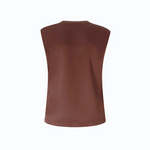 Blusa senza maniche in satin 107539A3GB L86 PINKO Ciocc. amaro 