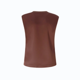 Blusa senza maniche in satin 107539A3GB L86 PINKO Ciocc. amaro 