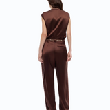 Blusa senza maniche in satin 107539A3GB L86 PINKO Ciocc. amaro 