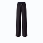 Pantaloni palazzo in misto lana stretch 107560A3IF G03 PINKO Blu marino cupo 