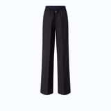 Pantaloni palazzo in misto lana stretch 107560A3IF G03 PINKO Blu marino cupo 