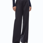 Pantaloni palazzo in misto lana stretch 107560A3IF G03 PINKO Blu marino cupo 