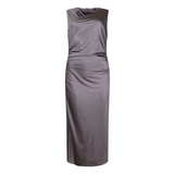 Abito midi a tubino con collo drappeggiato 107567A3G2 I99 PINKO Grigio ombra 