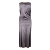 Abito midi a tubino con collo drappeggiato 107567A3G2 I99 PINKO Grigio ombra 