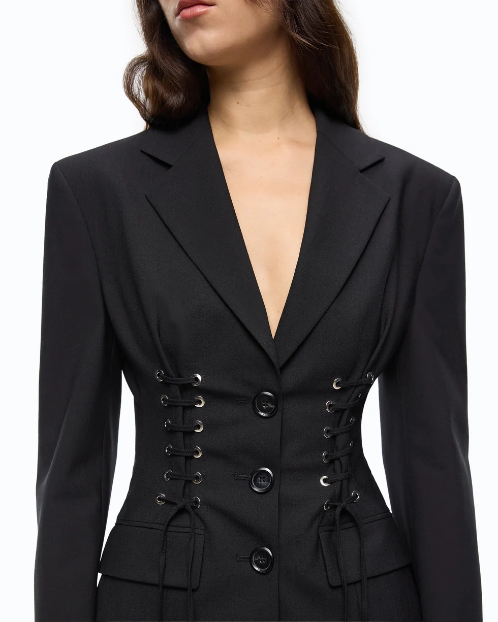 Giacca aderente con design bustier 107583A3G3 Z99 PINKO Nero limousine 