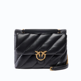 Borsa grande a tracolla Love Bag Puff Maxi Quilt New Buckle 107615A0F2 Z99Q PINKO Nero-antique gold 