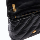 Borsa grande a tracolla Love Bag Puff Maxi Quilt New Buckle 107615A0F2 Z99Q PINKO Nero-antique gold 