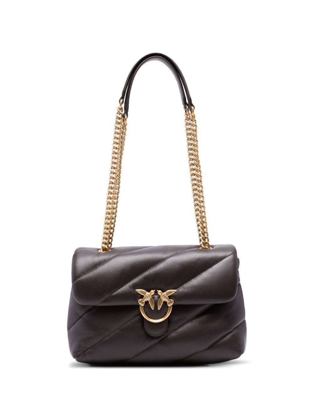 Borsa media a tracolla Love Bag Puff Maxi Quilt New Buckle 107616A0F2 M12Q PINKO Marrone mascara-antique 