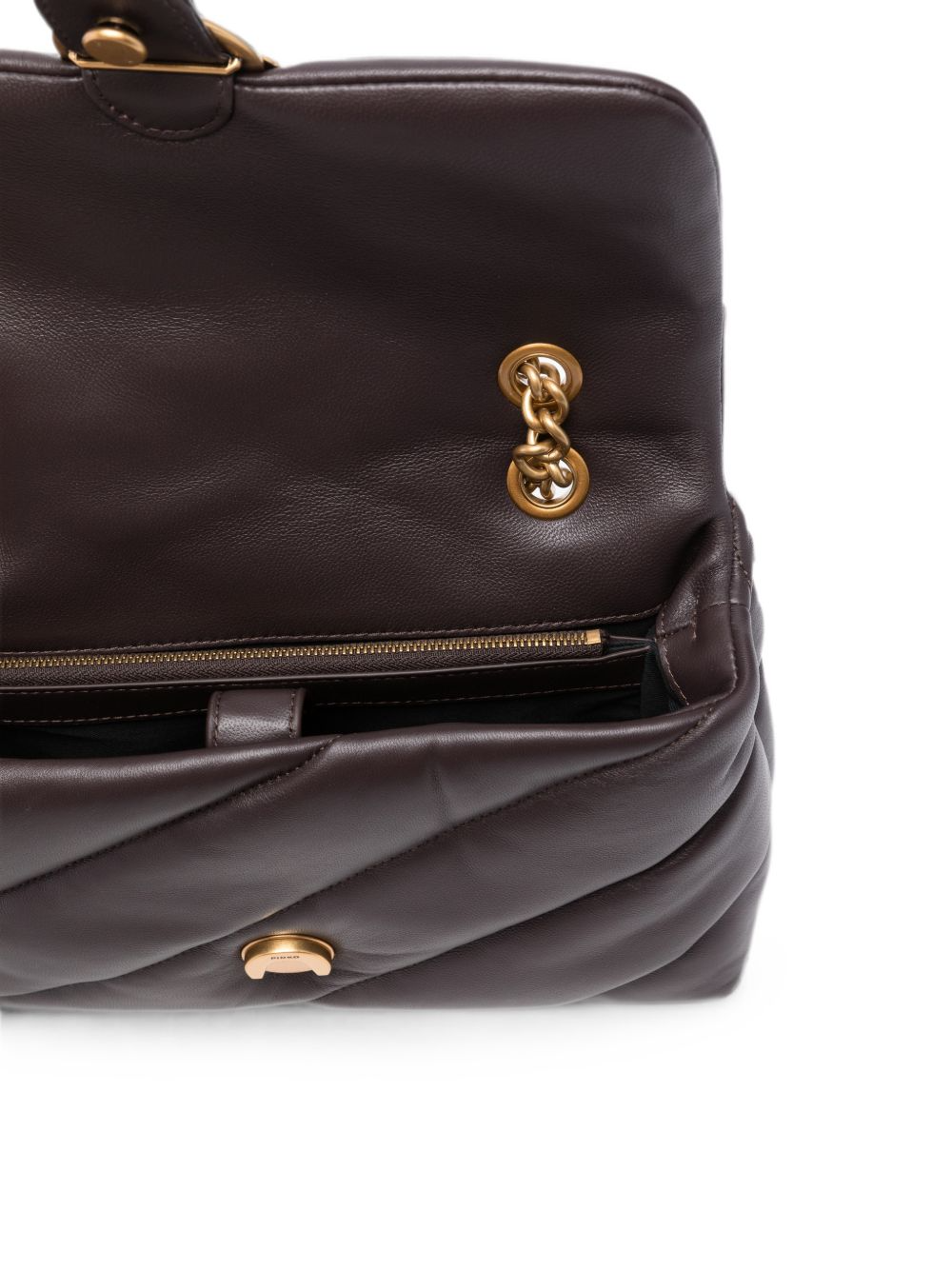 Borsa media a tracolla Love Bag Puff Maxi Quilt New Buckle 107616A0F2 M12Q PINKO Marrone mascara-antique 