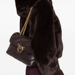 Borsa media a tracolla Love Bag Puff Maxi Quilt New Buckle 107616A0F2 M12Q PINKO Marrone mascara-antique 
