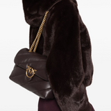 Borsa media a tracolla Love Bag Puff Maxi Quilt New Buckle 107616A0F2 M12Q PINKO Marrone mascara-antique 