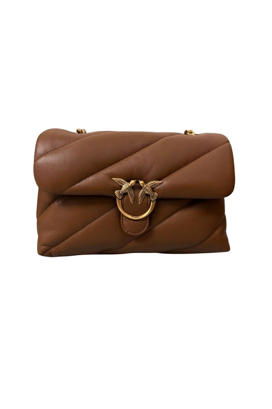 Borsa media a tracolla Love Bag Puff Maxi Quilt New Buckle 107616A0F2 M37Q PINKO Marrone cognac-antique 