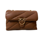 Borsa media a tracolla Love Bag Puff Maxi Quilt New Buckle 107616A0F2 M37Q PINKO Marrone cognac-antique 